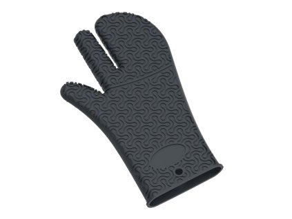 Silikonové rukavice Kochblume z BPA-free silikonu. Odolné do 260 °C, protiskluzové, kryjí ruce i předloktí a usnadňují bezpečnou manipulaci s horkým nádobím, antracit