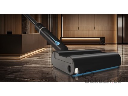 Purofare – čistič tvrdých podlah s polymerovým mycím válcem. Rychlé a snadné čištění podlah, odstranění suchých i mokrých nečistot bez námahy.,pohled