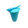 Allegra kelímek zelený + lžička tupperware