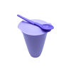 Allegra kelímek fialový  + lžičky tupperware