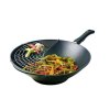Wok Gastrolux 36 cm pro indukci s nepřilnavým povrchem BIOTAN®. Rychlé, zdravé vaření bez tuku, perfektní rozvod tepla a 25 let záruky na rovnost dna.s mřížkou