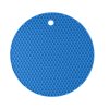 Silikonová podložka Kochblume s voštinovou strukturou. Izoluje teplo, chrání ruce i povrchy, odolná do 260 °C a vhodná jako podložka i chňapka,modrá2