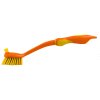 Kartáč na nádobí Kochblume s pevnými nylonovými štětinami. Silný na nečistoty, šetrný k povrchům, vhodný do myčky,oranž2