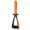 Šťouchadlo na brambory Kochblume s flexibilním TPE okrajem. Šetrné k povrchům, odolné do 200 °C, z potravinářského silikonu a vhodné do myčky, oranž