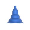 Skládací trychtýře Kochblume šetří místo a usnadňují přelévání. Široký otvor, silikon bez BPA, odolnost do 260 °C a vhodné do myčky. Ideální do každé kuchyně, modrý2