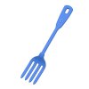 Kuchyňská vidlička Kochblume z BPA-free silikonu s nerezovým jádrem. Stylový retro design, odolnost do 260 °C, šetrná k nádobí a vhodná do myčkyModrá