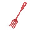 Kuchyňská vidlička Kochblume z BPA-free silikonu s nerezovým jádrem. Stylový retro design, odolnost do 260 °C, šetrná k nádobí a vhodná do myčky, červená