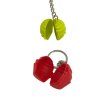 červený a zelený muffin přívěšek otevřený