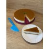 Krájecí stěrka sv.modrá - cheesecake
