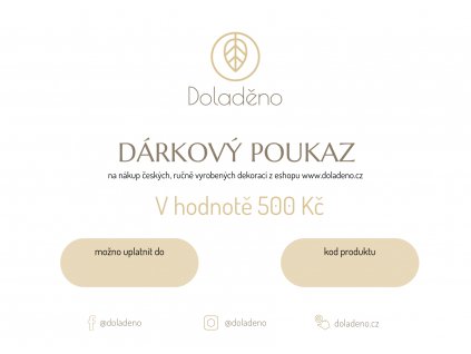 DÁRKOVÝ POUKAZ 500