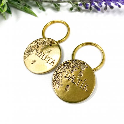 Známka pro psa Květ