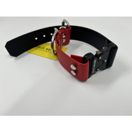 Obojek pro psa Tactical WIDE - černá & červená