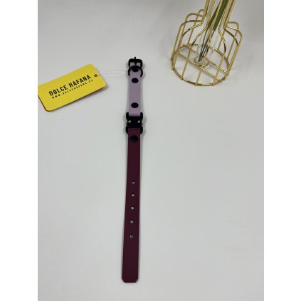 TACTICAL obojek pro psa Mini 1.6 cm vínová & levandulová