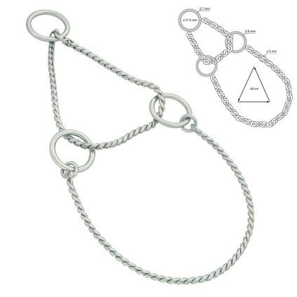 half choke show collar 3mm chrome plated 2814 l