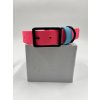 Tradiční obojek pro psa Standard 2.5 cm neon růžová & tyrkysová