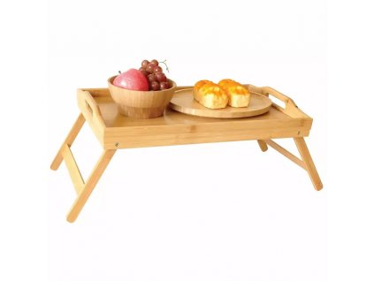 Servírovací stolek do postele bambusový 50 x 30 cm | Doleo.cz