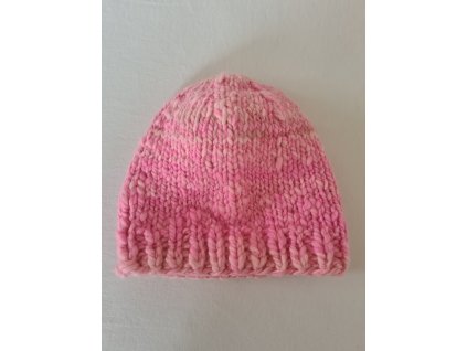 Čepice - merino / růžová
