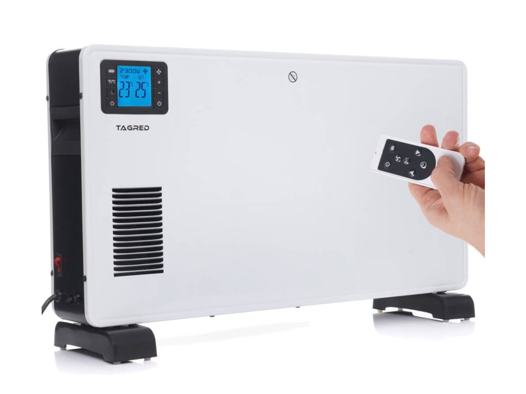 Elektrické topidlo konvertorové s termostatem, regulací a dálkovým ovládáním, 2,3kW 230V, Tagred TA942 1