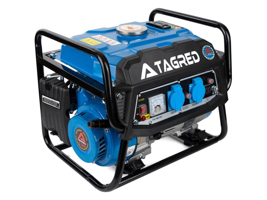 Generátor, elektrocentrála 1600W se stabilizátorem napětí AVR, 12V, 2x230V, Tagred TA1600