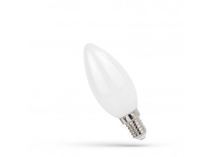 LED žárovka svíce E 14 230V 6W COG teplá bílá MILKY, SPECTRUM WOJ14392