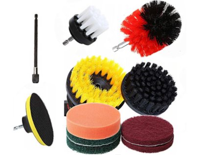 27687 sada cisticich kartacu a lesticich kotoucu na vrtacku 11 ks kraft dele kd10996