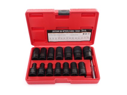 28302 sada nastavcu na zalomene srouby 15ks kraft dele kd11793