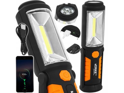 Aku LED pracovní svítilna JF701AU COB(3W)+5 LED Premium Line, Verke V87521 1