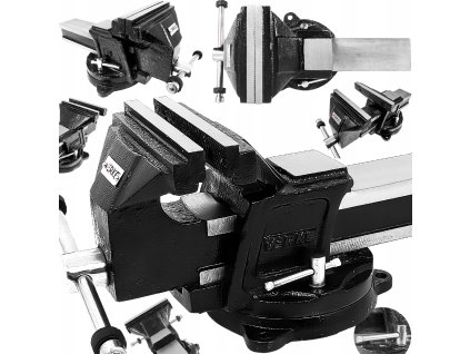 Svěrák s otočnou základnou a kovadlinou 150mm Premium Line, Verke V88012 1