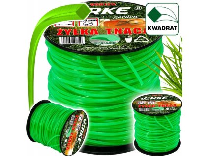 Žací struna do křovinořezu 3,0 MM 100 M čtverec, Verke V90125 1