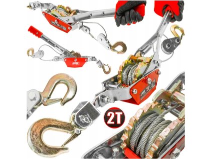Ruční lanový naviják 2T Light Duty, Verke V87255 1