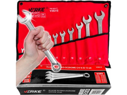 Sada očkoplochých klíčů 12 ks 6 32mm, Verke V35315 1