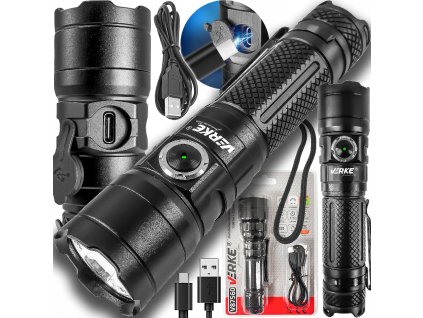 Hliníková baterka 1300 lm, 4000 mAh Premium, Verke V87558 1