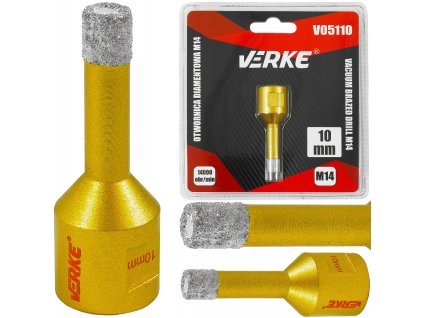 Korunkový diamantový vrták M14, 10 mm, Verke V05110 1