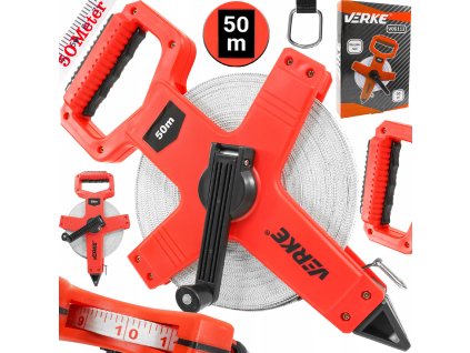 Měřící pásmo s držadlem 50m, Verke V06112 1