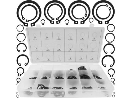 Sada vnitřních a vnějších segerových kroužků 70+155 ks, Verke V06724 1