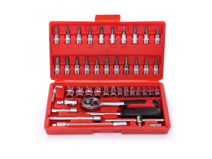 zestaw narzedzi 46el klucze nasadowe kd10525