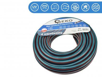 Zahradní hadice čtyřvrstvá 3 4 palce, 20 m, Geko G73786