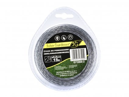 20225 zaci struna do strunove sekacky zesilena zvlneny profil 2mm x 15m geko g73968 2