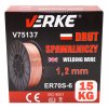 Svařovací drát, cívka MIG 1,2mm 15kg, Verke V75137 5