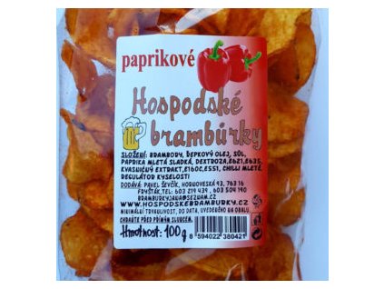 Hospodské brambůrky paprikové - 100g