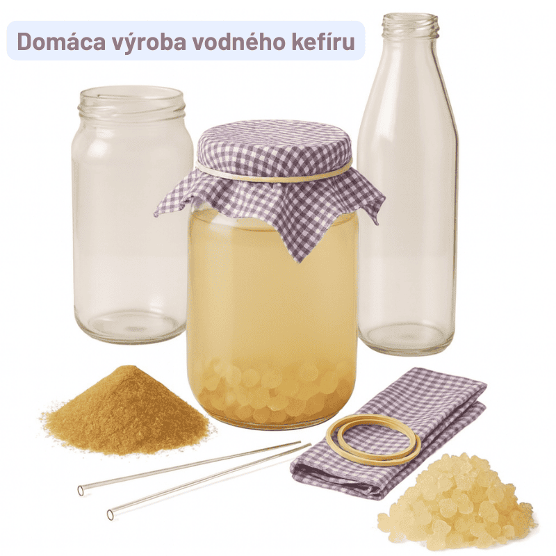 Domáca výroba vodného kefíru s Tibi kryštálmi – jednoduchý návod krok za krokom