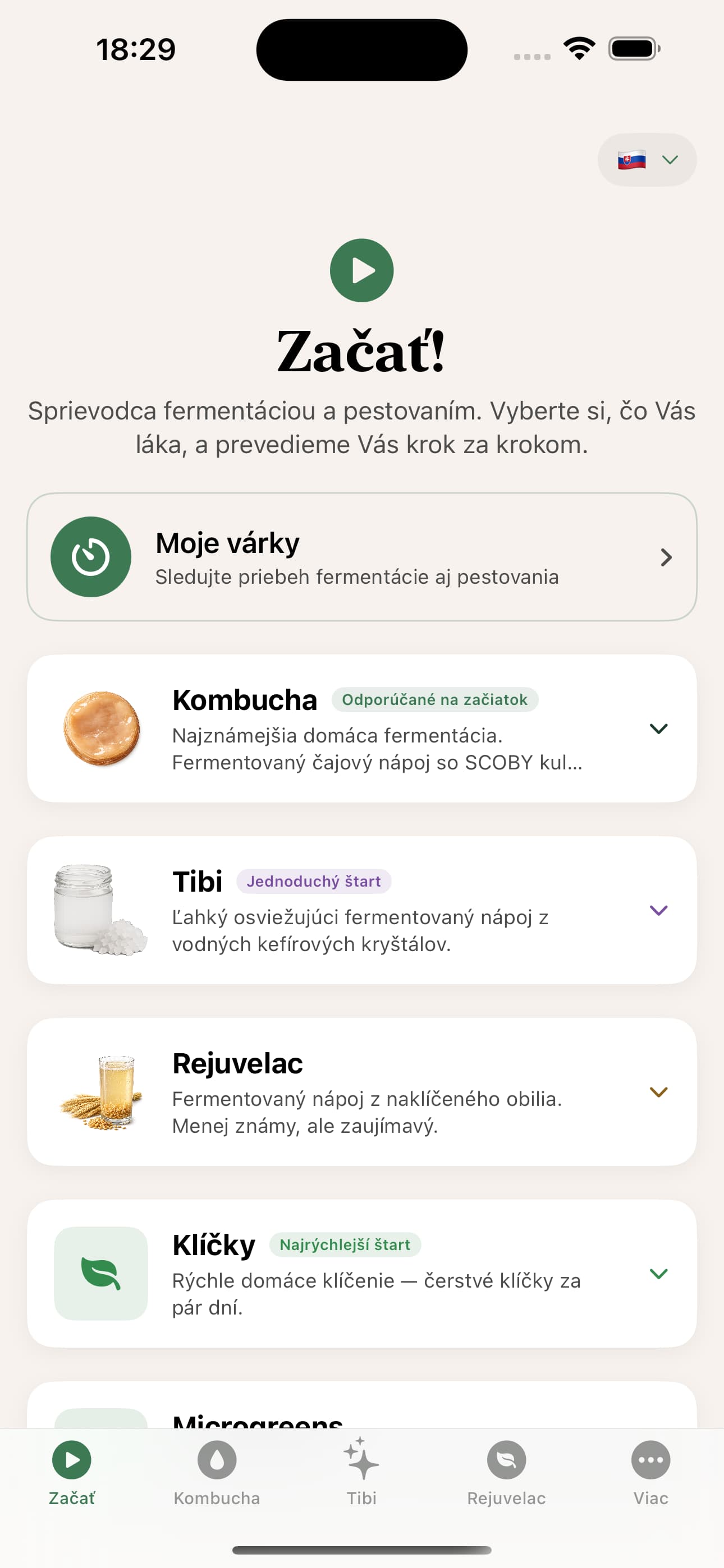 Kombucha FermentCalc – nastavenie vodného kefíru Tibi