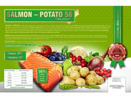 Bardog lisované krmivo - Salmon potato 56 4 Kg - Losos s bramborem