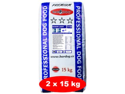 Bardog Senior & Light 19/08 kuřecí maso pro starší psy 2 x 15 kg