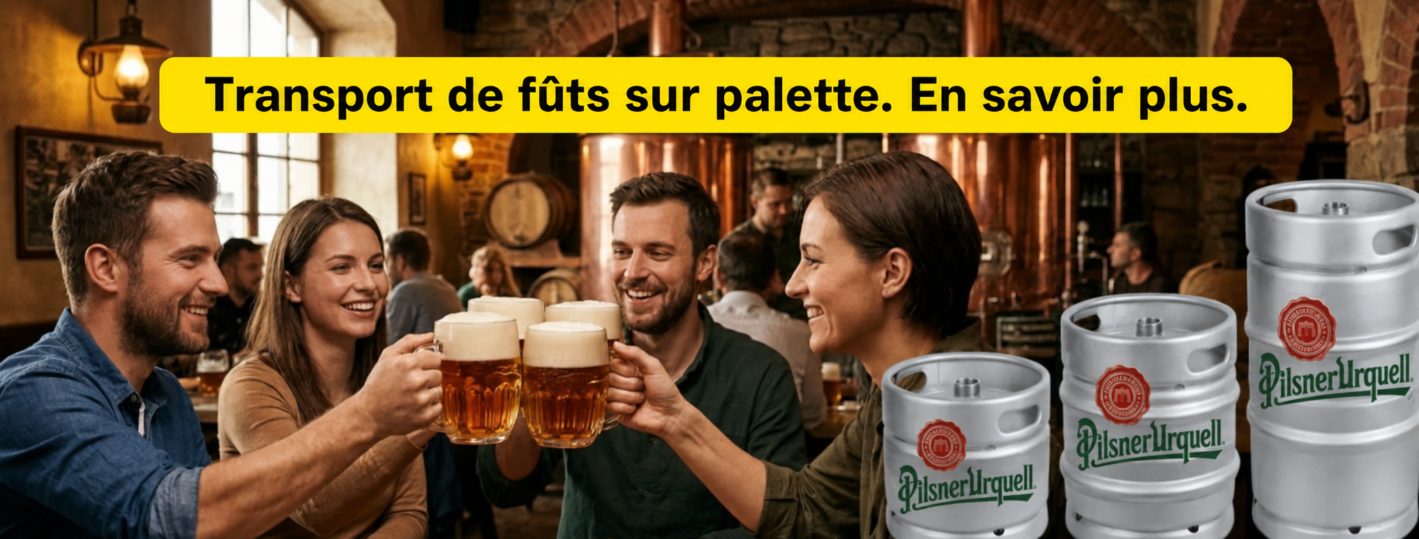 Bières en fût : transport sur palette