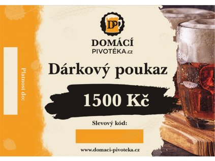 Domácí pivotéka - Poukaz na pivo - 1 500 Kč