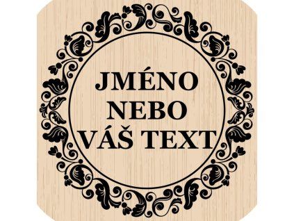 Fa alátét (egyedi szöveg)