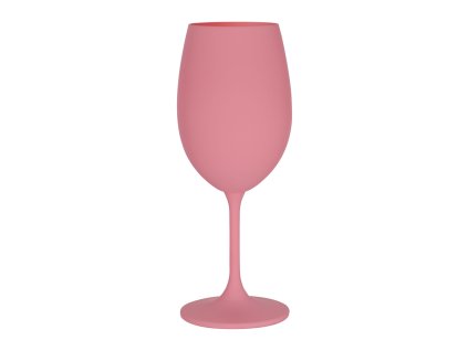 Růžová sklenička víno s vlastním nápisem 350 ml
