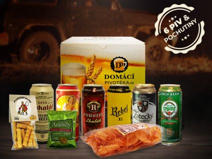 Dárková sada 6 piv a pivních pochutin