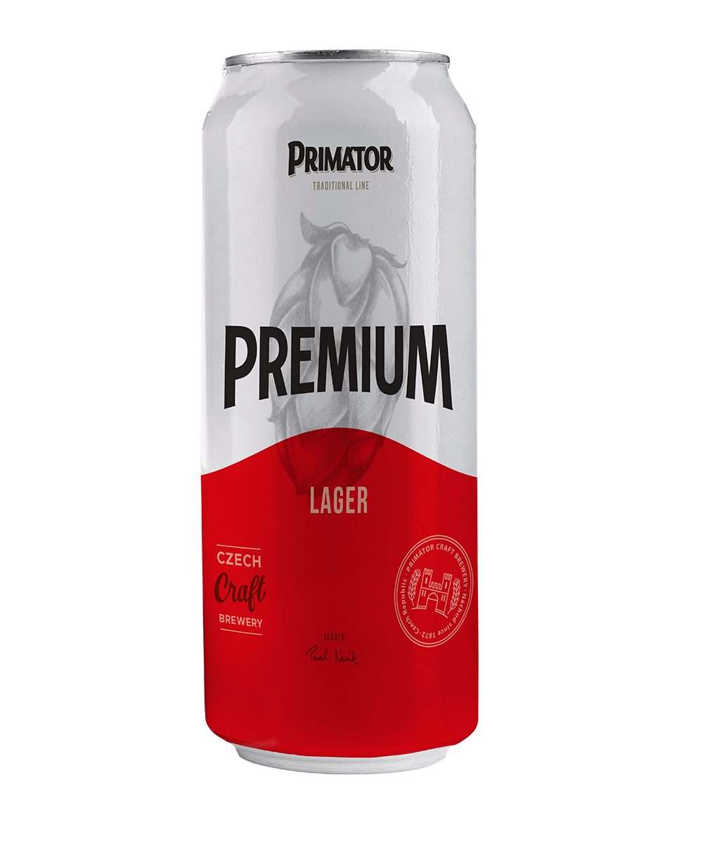 Primátor Premium Lager - 0,5l plech